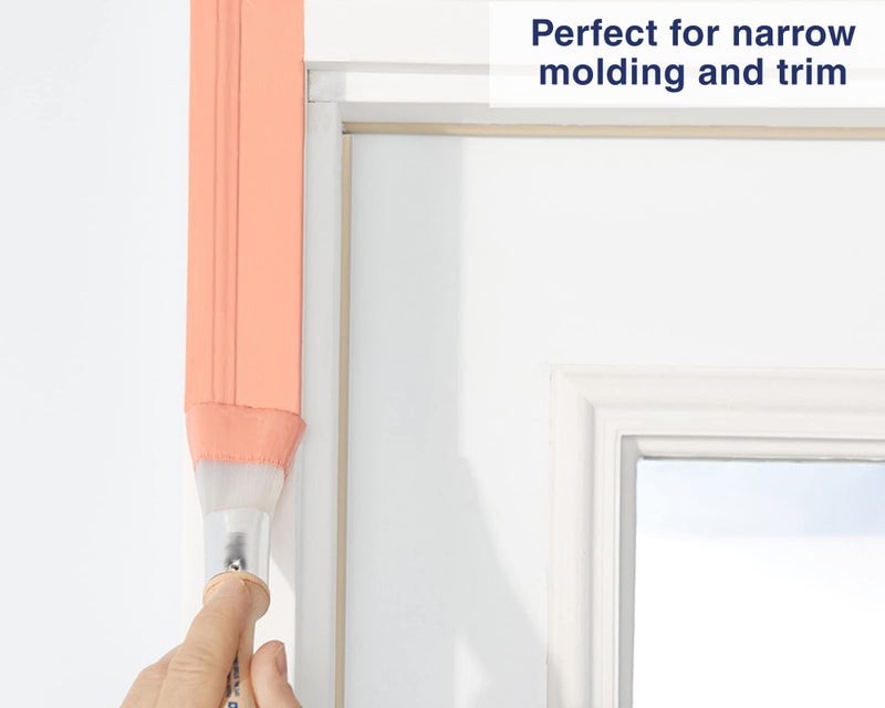 Zibra Fan Paint Brush for Painting Molding, Routed Edges, Flat Surfaces, and Furniture, White, 1.25-inch - Image 4